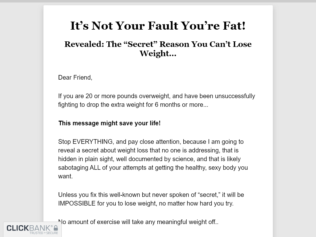 15 MINUTE WEIGHT LOSS REVIEW – I AM FURIOUS I WAITED A YEAR