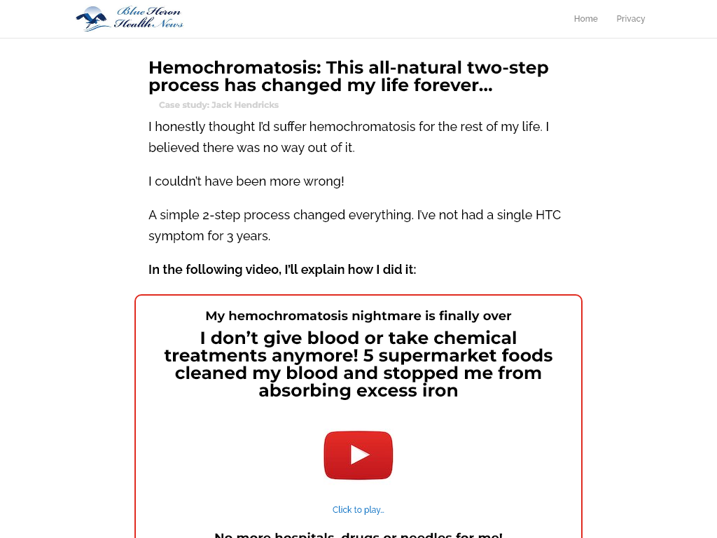 HEMOCHROMATOSIS REVIEW : MY 7 DAY CHALLENGE WINNER