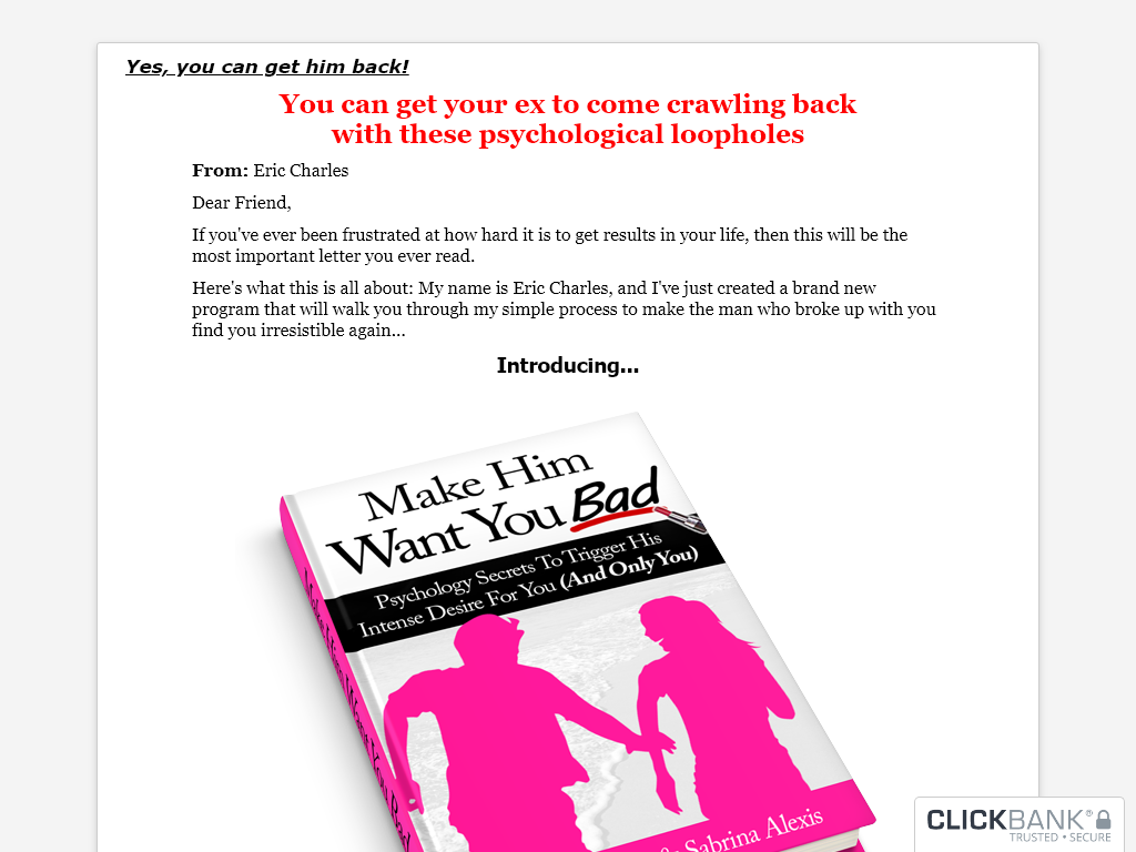 GET HIM BACK REVIEW – MY 7 DAY LOG IS EMBARRASSING