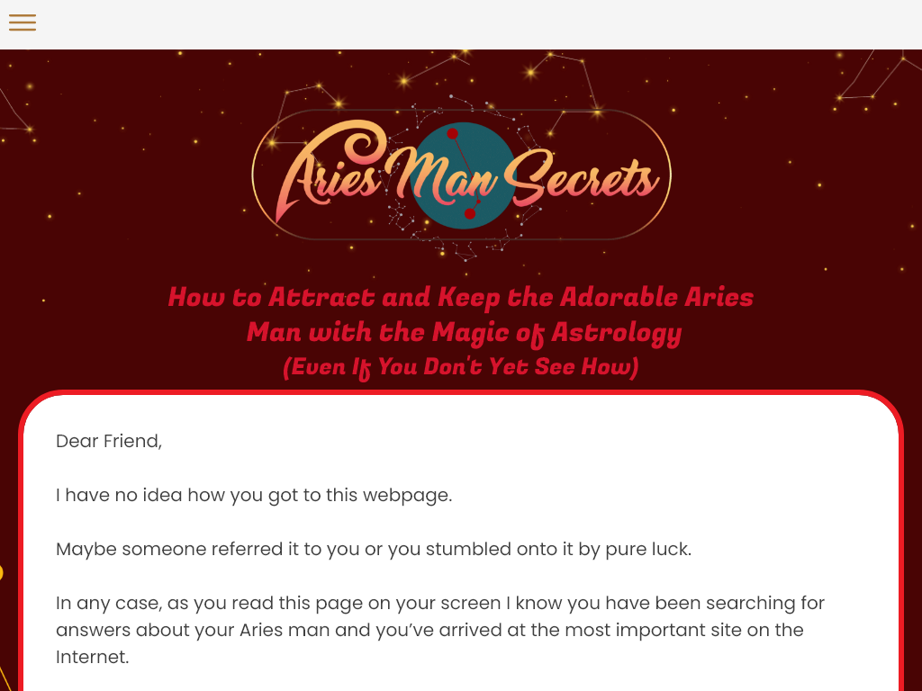 ARIES MAN SECRETS REVIEW – MY 1 YEAR REVIEW: THE BRUTAL TRUTH