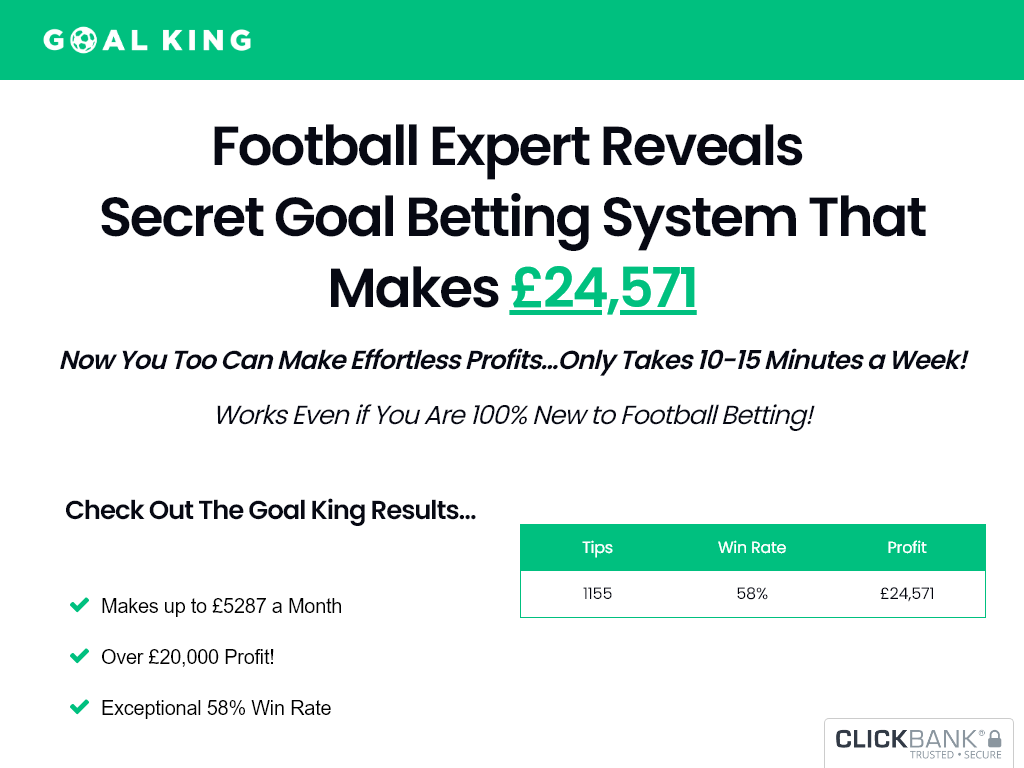 GOAL KING FOOTBALL TIPS REVIEW – MY EXPERIENCE AFTER 21 DAYS