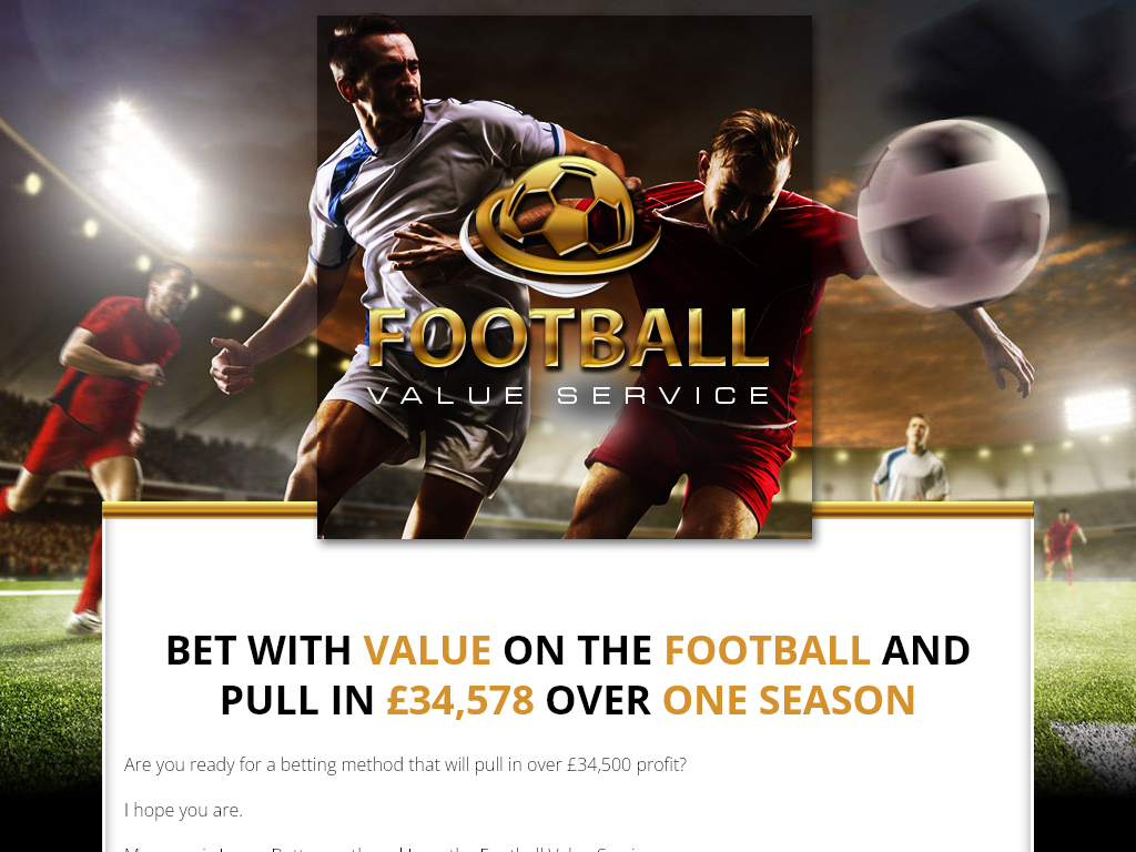 FOOTBALL VALUE SERVICE REVIEW : THE RESULT I GOT LAST NIGHT