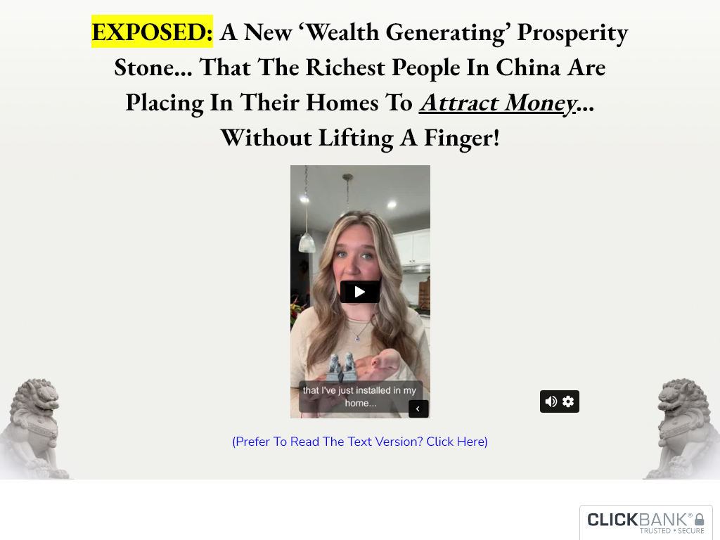 BIOWAVES PROSPERITY STONE LIONS REVIEW – I SAW THE LIGHT ON DAY 5