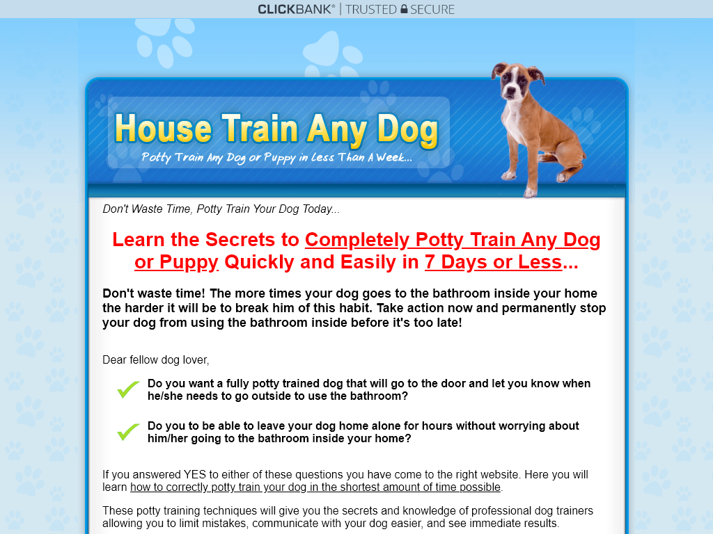 HOUSE TRAIN ANY DOG REVIEW | IS IT A MIRACLE CURE?