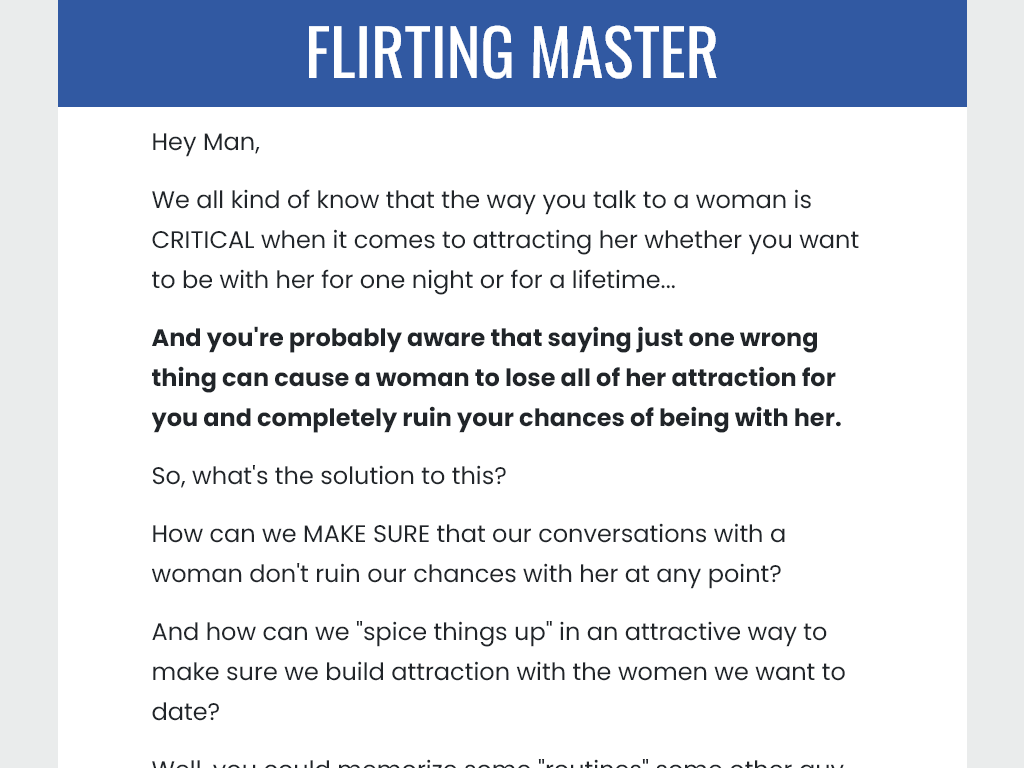 FLIRTING MASTER REVIEW | THE HYPE IS REAL GUYS