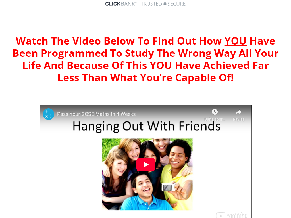 GCSE MATHS IN FOUR WEEKS REVIEW : THE CHANGE VISIBLE AFTER 10 DAYS