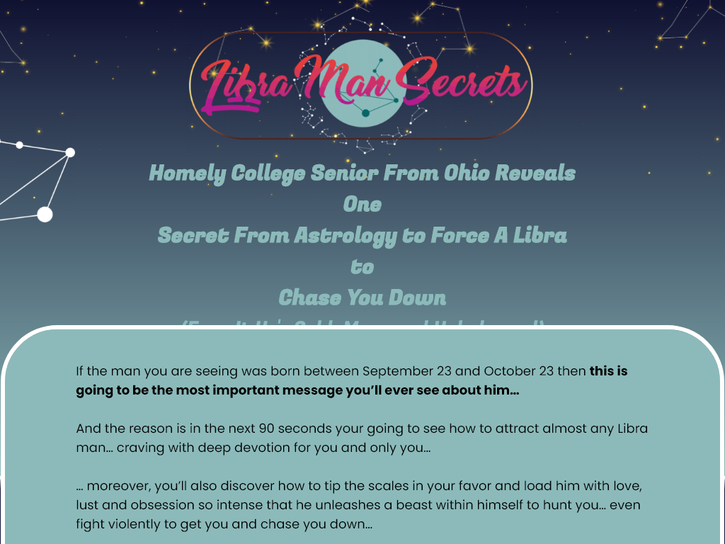 LIBRA MAN SECRETS REVIEW : MY EXPERIENCE VS THE CLAIMS