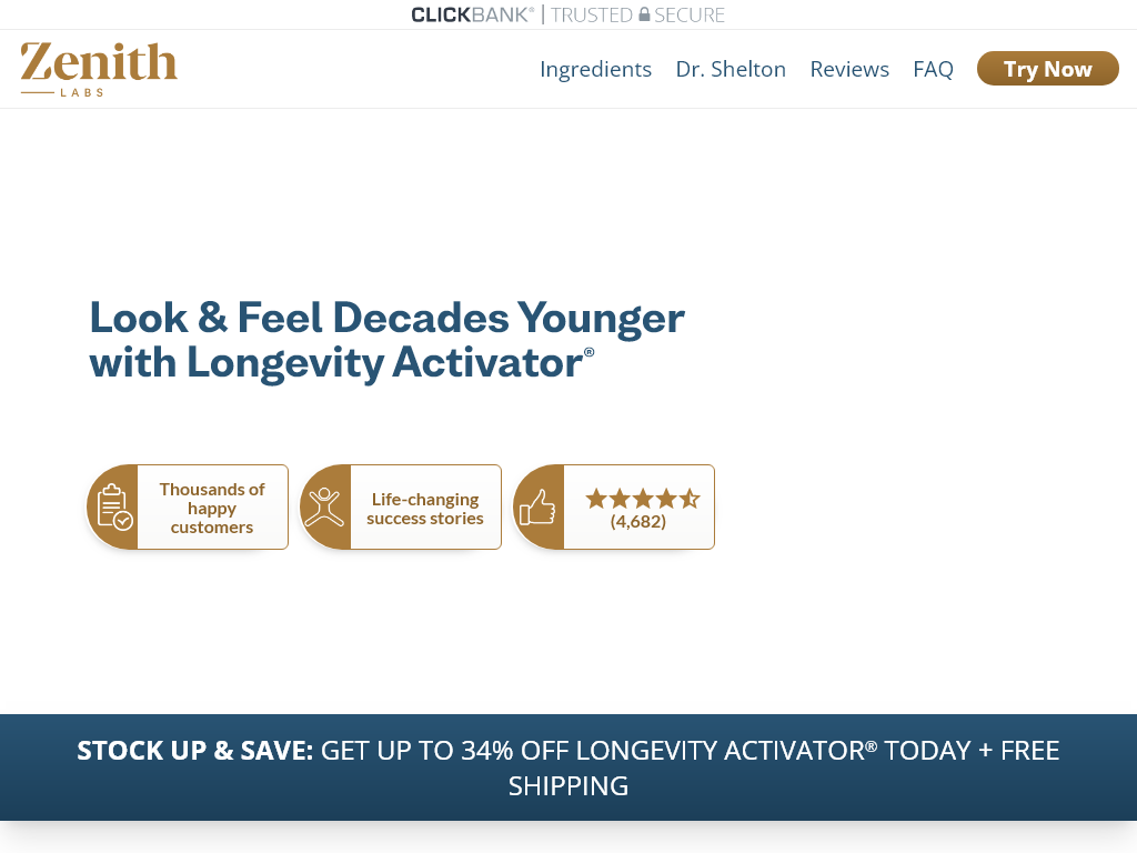 LONGEVITY ACTIVATOR REVIEW : DON’T BUY BEFORE READING THIS!