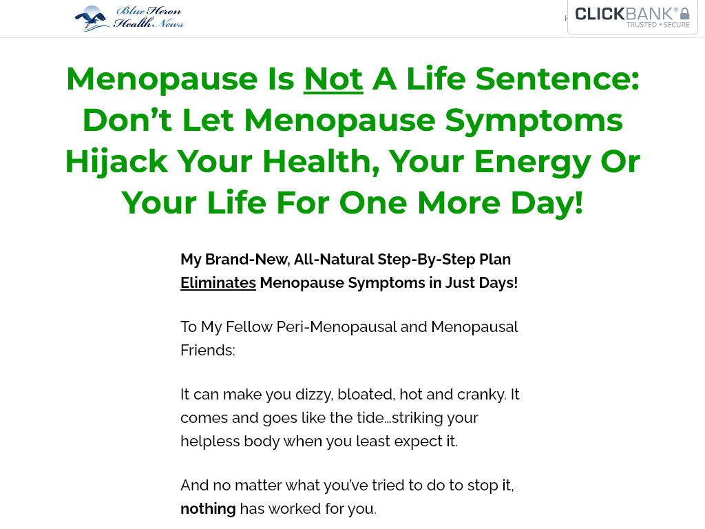 THE MENOPAUSE SOLUTION REVIEW – WHAT I WISH I KNEW BEFORE
