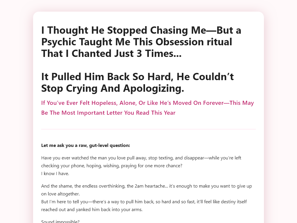OBSESSION PHRASES REVIEW – THE REAL REASON IT WORKS
