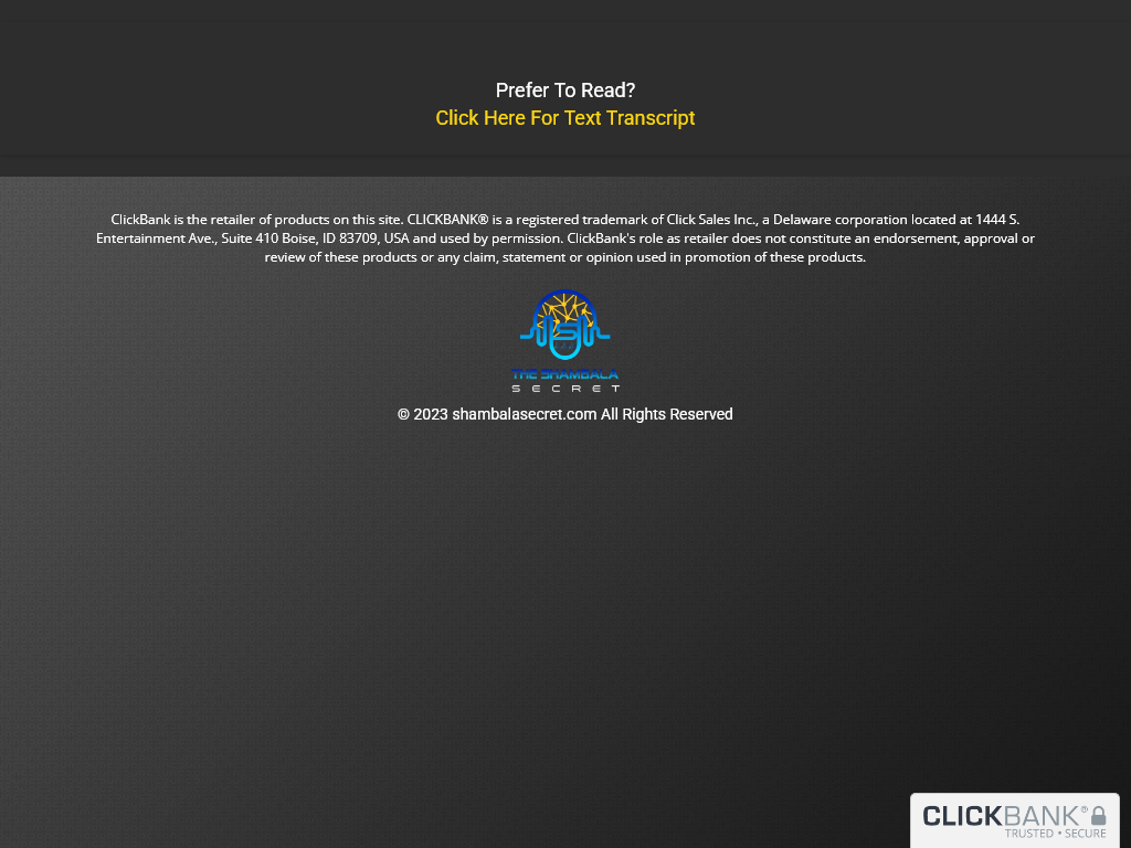 THE SHAMBALA SECRET REVIEW : THE UGLY TRUTH REVEALED