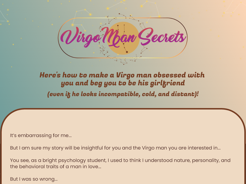VIRGO MAN SECRETS REVIEW | THE 10 DAY LEARNING CURVE